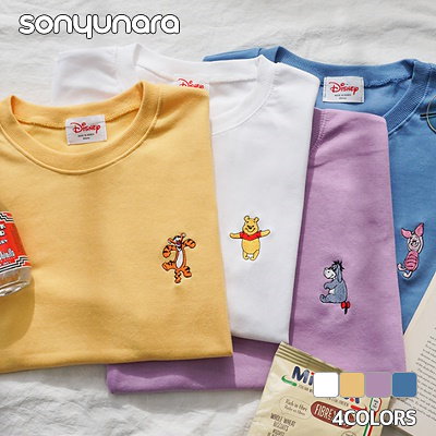 Qoo10 プーさんと森の仲間たちtシャツ ディズニー正規品 Sonyunara Sts35 レディース服