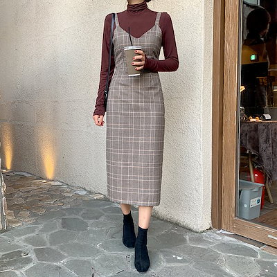 Qoo10 チェックロングワンピース 大人女性コーデ レディース服 Qoo10 チェックロングワンピース 大人女性コーデ レディース服