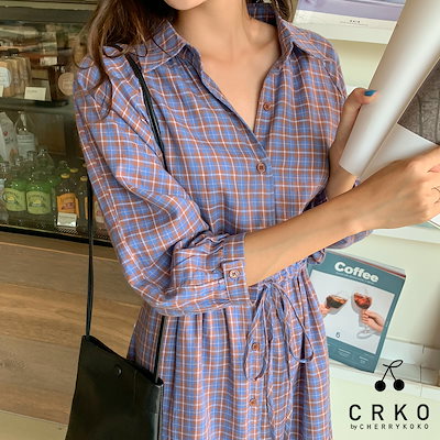 Qoo10 チェリーココ カラフルチェックワンピース レディース服