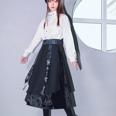 Qoo10 チャイナ風スカート ボトムス 中華風 刺 レディース服