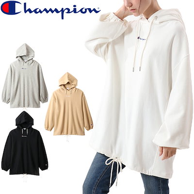 Qoo10 チャンピオン スウェットパーカー 長袖 トレーナー レ レディース服