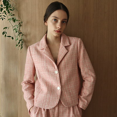 42 割引激安特価 ツイード2グリッタークロップピンクジャケット Tweed2glittercroppkjk アウター レディース 服 Urbanfarminginstitute Org