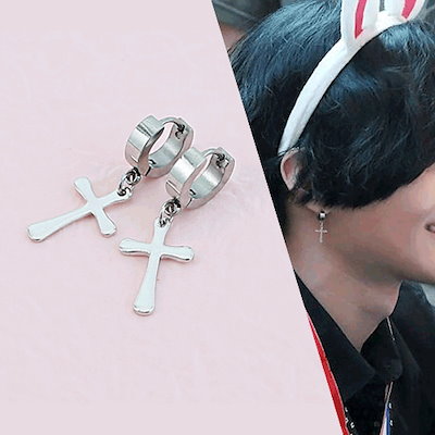 Qoo10 テミン十字架 クロス ピアス K Pop 腕時計 アクセサリー