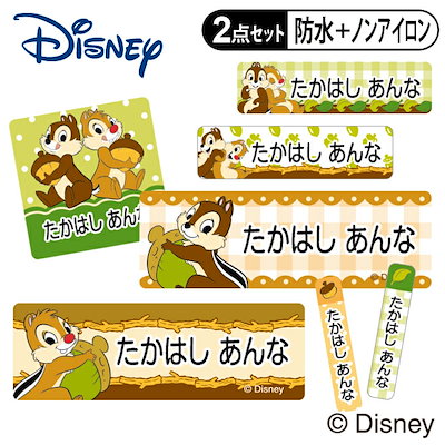 在庫あり 雑貨 小物 ディズニーチップ デールお名前シール防水ノンアイロン2点セットpr Www Sjemenarna Net