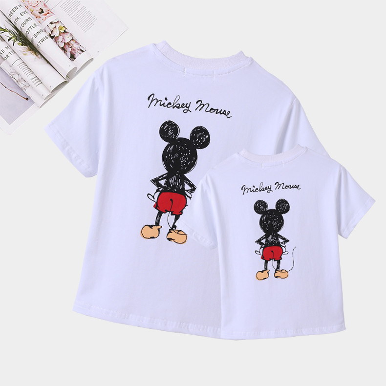 Qoo10 ディズニー Tシャツ 親子tシャツ ペア