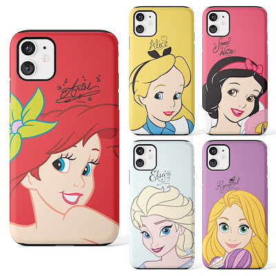 Qoo10 ディズニー ディズニープリンセス 顔 スマホケース 保護フィルム