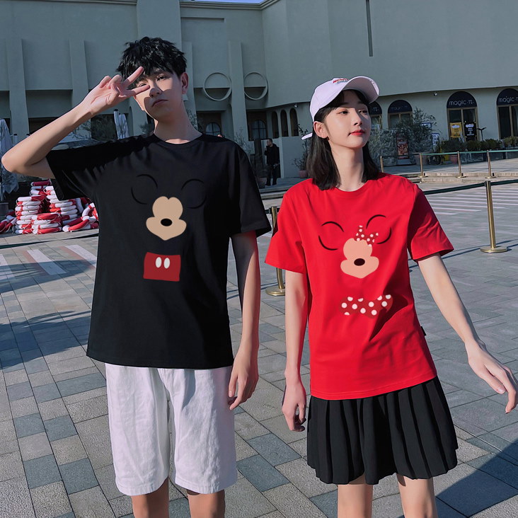 Qoo10 夏限定ミッキーtシャツ ペアルックカップ