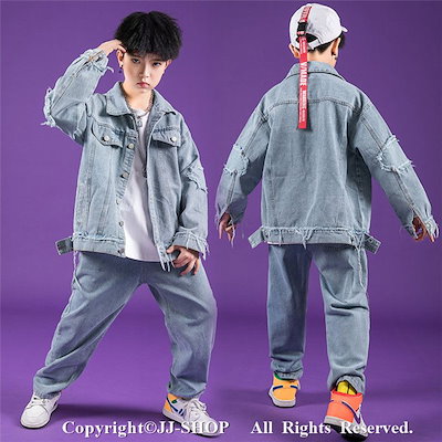 プレゼントを選ぼう 男女兼用 その他の子供服 デニムジャケットシャツデニムズボンセットアップ上下セットジーパンデニムダンス衣装セット Www Desalvocontracting Com