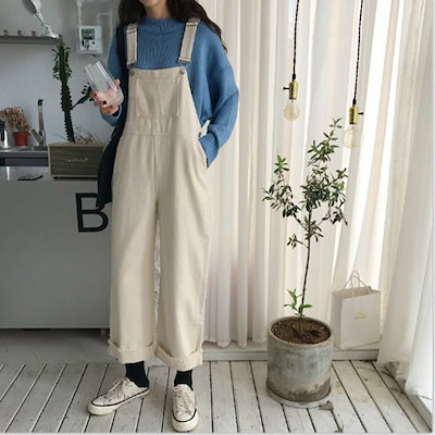 Qoo10 デニムパンツ オールインワン 可愛い ボ レディース服