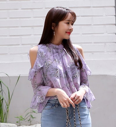 Qoo10 トップス ブラウス シフォン 肩出し 長 レディース服 Qoo10 トップス ブラウス シフォン 肩出し 長 レディース服