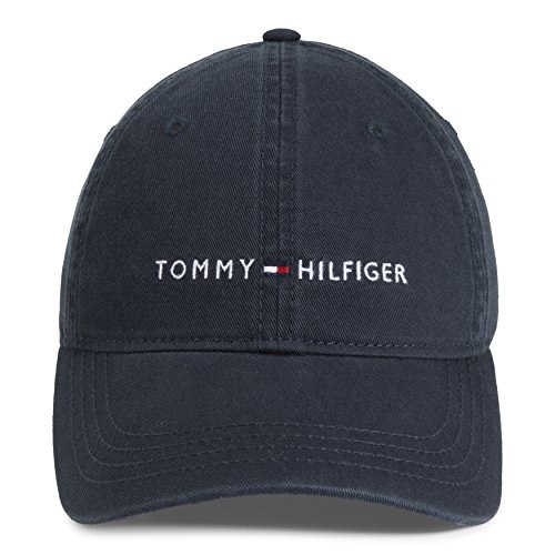 tommy hilfiger men's logo dad baseball cap