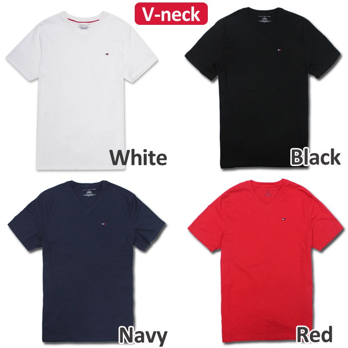 Qoo10 トミー Tシャツ Tommy Hilfiger メンズ トミーヒルフィガー Tシャツ T397 白 紺 黒