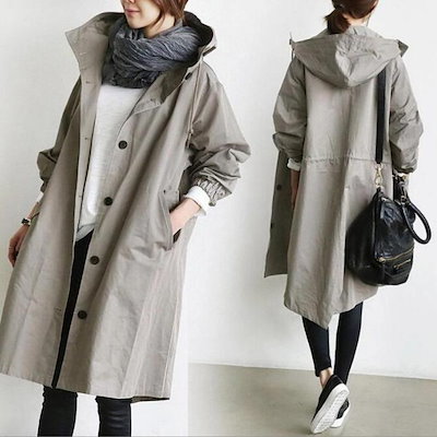 Qoo10 トレンチコート レディース ロングコート レディース服