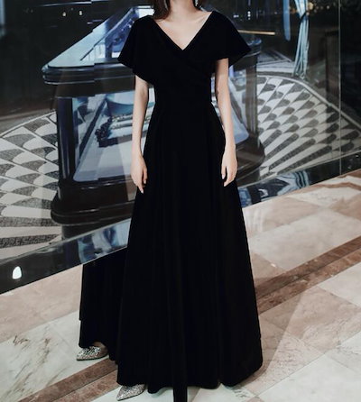 35 割引 一つ目の項目を先に選択してください 黒 赤 21福袋 ドレスvネックワンピース2色パーティードレス結婚式ロングドレス演出ベロア発表会 ワンピース ドレス レディース服 一つ目の項目を先に選択してください 黒赤 Urbanfarminginstitute Org