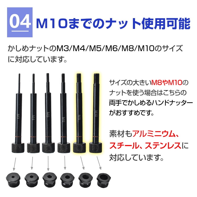 Qoo10] リベッター 両手式 ハンドナッター M4