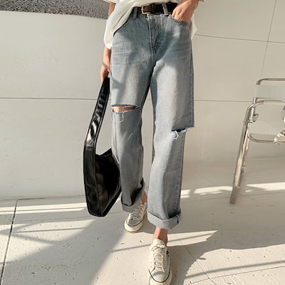 Qoo10 ナンニング チャーダーコ古着デニムパンツ韓国のファッ レディース服