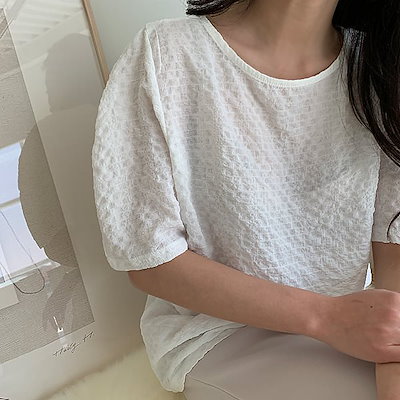 Qoo10 ナンニング Naning9 ナンニング しわ半袖tシ レディース服