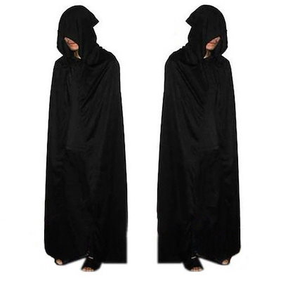 Qoo10 ハロウィンの服装の死神の大きいマントの黒 ホビー コスプレ