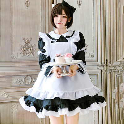 Qoo10 ハロウィン コスプレ メイド服 メイド レディース服