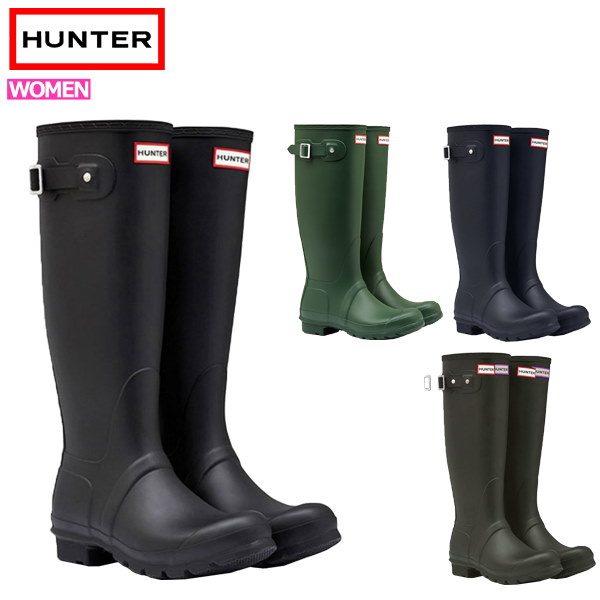 Qoo10 Hunter ハンター レインブーツ 長靴 ブーツ レディース 完全防水 雨 Womens Original Tall Boot Wft1000rma Hnt002