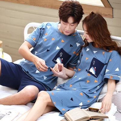 有名なブランド ルームウェア パジャマレディース半袖メンズパジャマ綿おしゃれカップルペアルームウェア大人結 Www Desalvocontracting Com