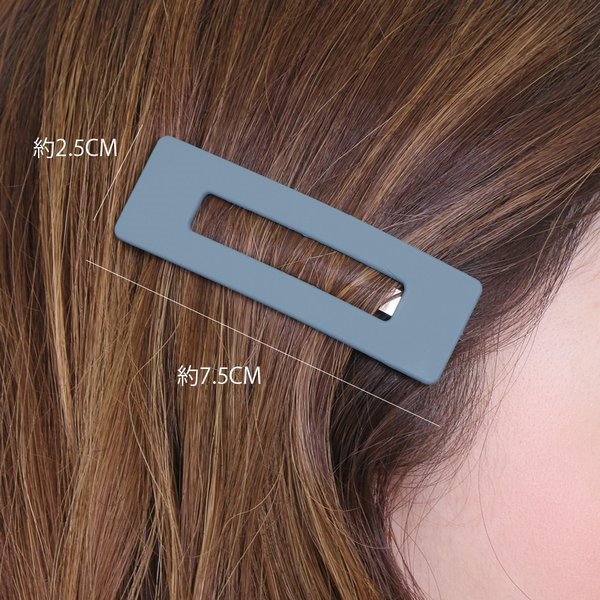パッチンピン パッチン留め ヘアアクセサリー 前髪 マット ルピス スクエア 大きめ 秋 スリーピン