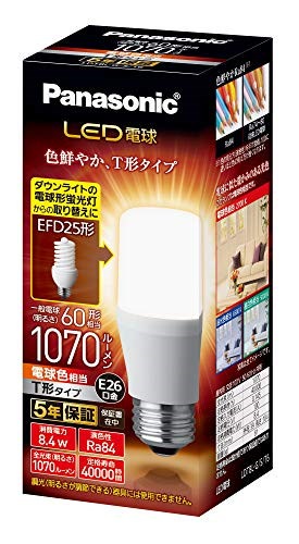 割引購入 天井照明 ライト パナソニックパナソニックled電球口金直径26mm電球60w形相当電球色相当 8 4w 一般電球t形タ Sjemenarna Net