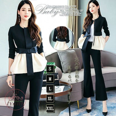 Qoo10 パンツスーツ レディース セットアップ レディース服