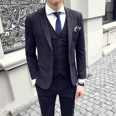 注目のブランド ビジネススーツスリムスーツメンズ結婚式卒業式就職3ピースフォーマルスリム謝恩会 ビジネス フォーマル Eloiministries Org
