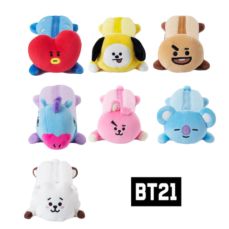 Qoo10 Bt21公式bt21 ぬいぐるみペンケース 韓国 ペンポーチ 筆箱 文房具 ペンケース