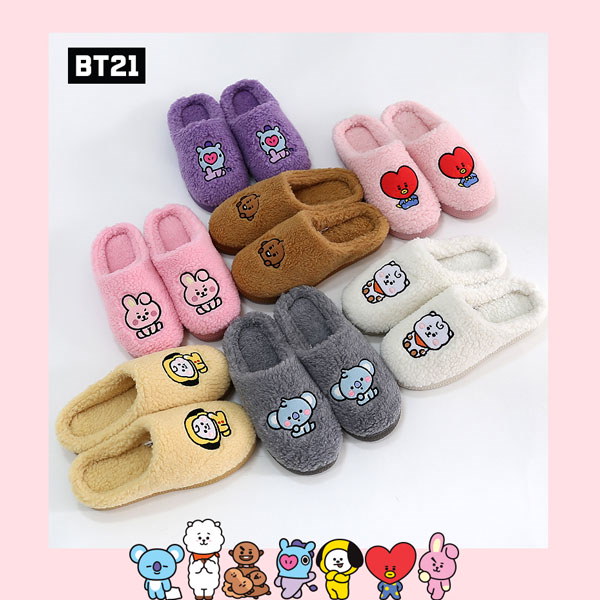 Qoo10 Bt21 ロサスリッパ 秋冬人気アイ