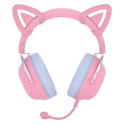 Qoo10 ピンクの猫の耳のヘッドセットかわいい女の イヤホン ヘッドホン