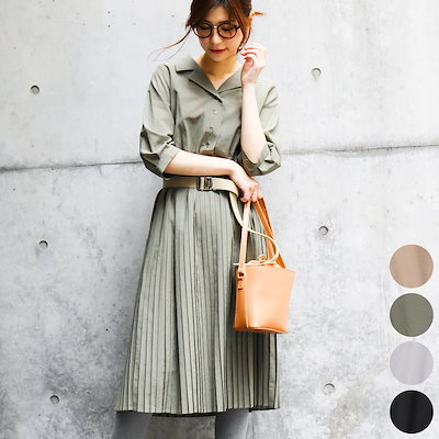 Qoo10 ファッションレター シャツワンピ シャツワンピース 半袖 プ レディース服