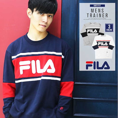 Qoo10 フィラ フィラ Fila トレーナー メンズ ブ メンズファッション