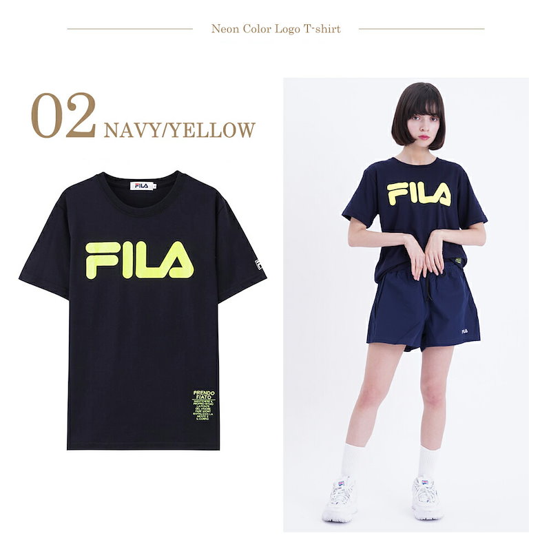 Qoo10 フィラ Fila Tシャツ レディース 半袖 おしゃれ 可愛い 人気 スポーツ ブランド カットソー 女性 トップス シンプル ロゴ 黒 白 紺 青 大人 学生 カジュアル 春