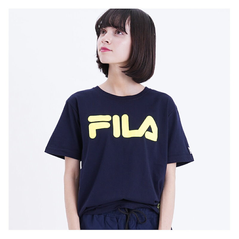 Qoo10 フィラ Fila Tシャツ レディース 半袖 おしゃれ 可愛い 人気 スポーツ ブランド カットソー 女性 トップス シンプル ロゴ 黒 白 紺 青 大人 学生 カジュアル 春