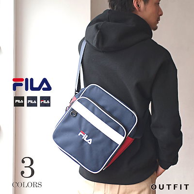 Qoo10 フィラ Fila フィラ スクールショルダーバッ メンズバッグ シューズ 小物