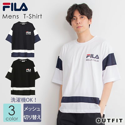 Qoo10 フィラ Fila フィラ メンズ メッシュ切替t メンズファッション