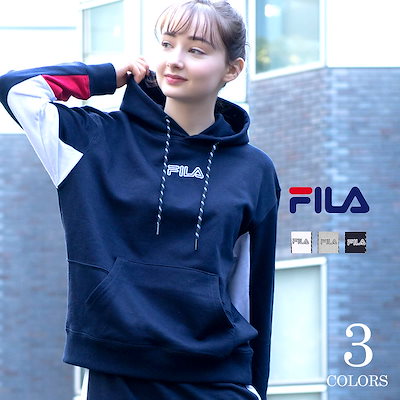 Qoo10 フィラ Fila フィラ レディース 袖切替プル レディース服