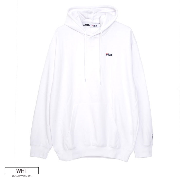 Qoo10 Fila フィラ ワンポイント ロゴ 刺 プルパーカー パーカー メンズ レディース トレーナー ブランド 裏起毛 おしゃれ 大きめ おおきい サイズ お揃い カップル