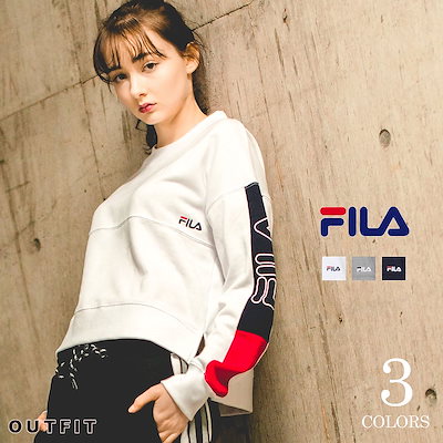 Qoo10 フィラ Fila フィラ 袖切替ショートトレーナ レディース服