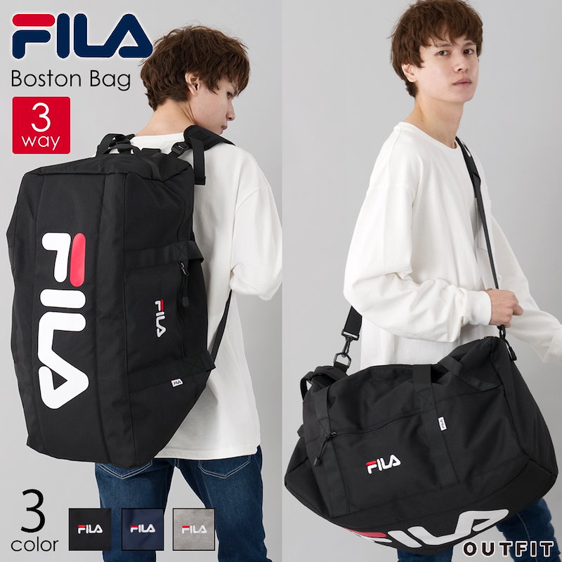 Qoo10 Fila フィラ 3way ボストンバッグ 旅行 メンズ レディース リュック 女子 かわいい 男子 おしゃれ 大容量 ブランド ダッフル バッグ トラベルバッグ 斜めがけ シ