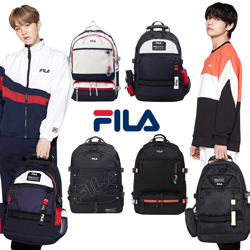 Qoo10 Fila New Backpack With Bts フィラ リュック 韓国正規品 防弾少年団 かばん バッグ 送料無料