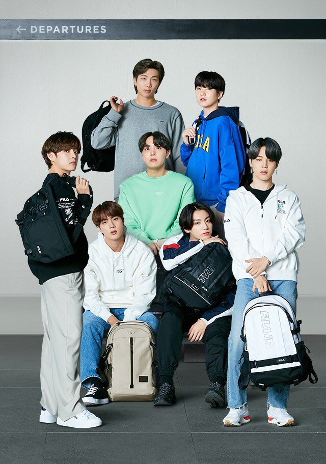 Qoo10 Fila 21 New Beginning With Bts フィラ 新学期 リュック メッセンジャーバッグ 韓国正規品 防弾少年団 かばん バッグ 送料無料