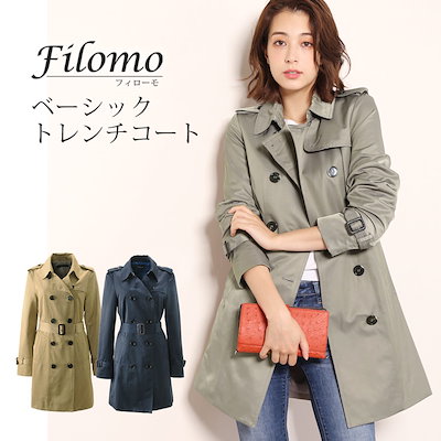 Qoo10 フィローモ Filomo トレンチコート レディース レディース服