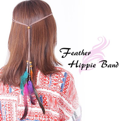 Qoo10 フェザー ヒッピー ヘアバンド ネックレ 下着 レッグウェア