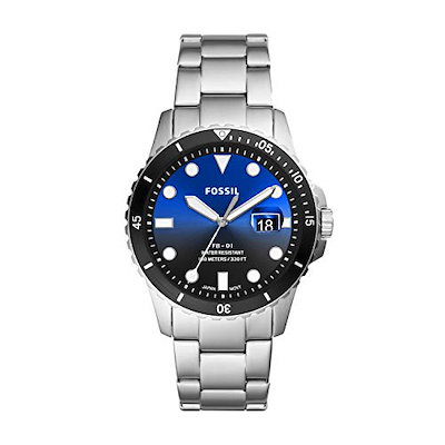 ランキング上位のプレゼント フォッシルfossilメンズfb 01ステンレススチールダイブ風カジュアルクォーツ腕時計シルバーブ ブランド腕時計