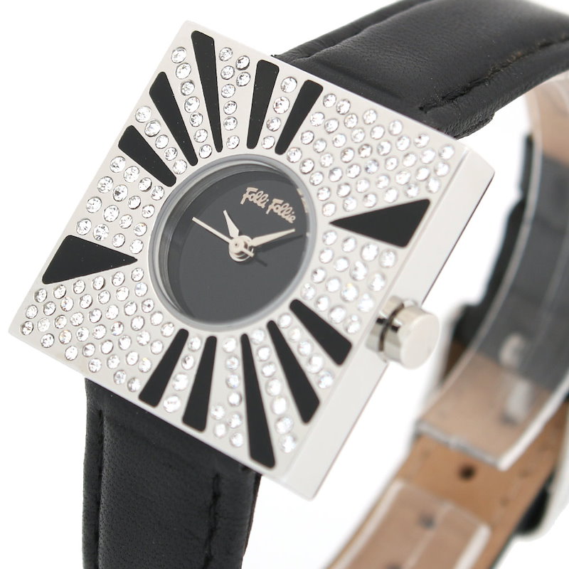 超人気の フォリフォリ腕時計 WF5T149SPK-BK レディース スクエア ク:超激安