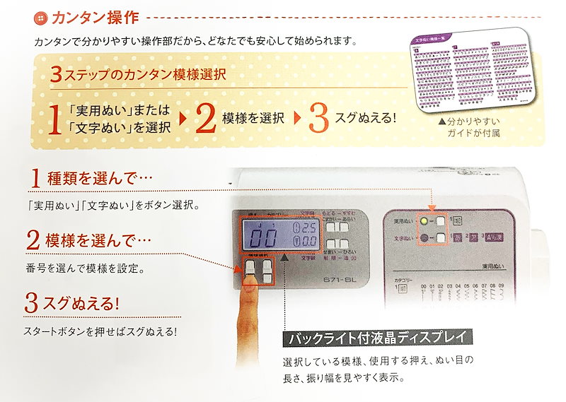 Qoo10] Ｓ71-ＳＬ コンピューターミシン 文字