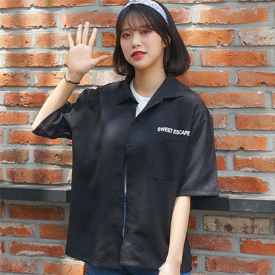 Qoo10 ブランガールズ スイートさに溺れるシャツ韓国ファッション レディース服